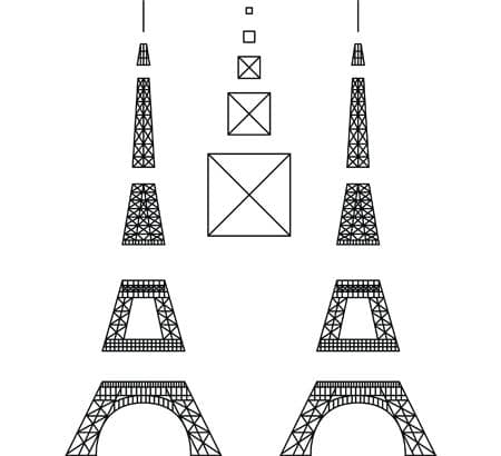 progetto per penna 3d Torre Eiffel