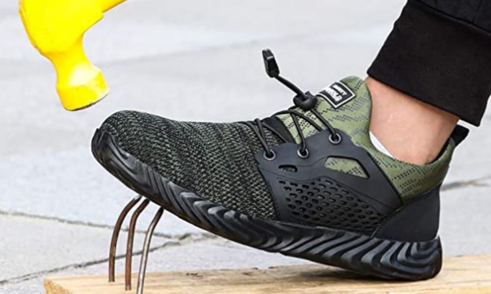 antiscivolo Scarpe antinfortunistiche da uomo e donna traspiranti sportive con punta in acciaio leggere tqgold S3